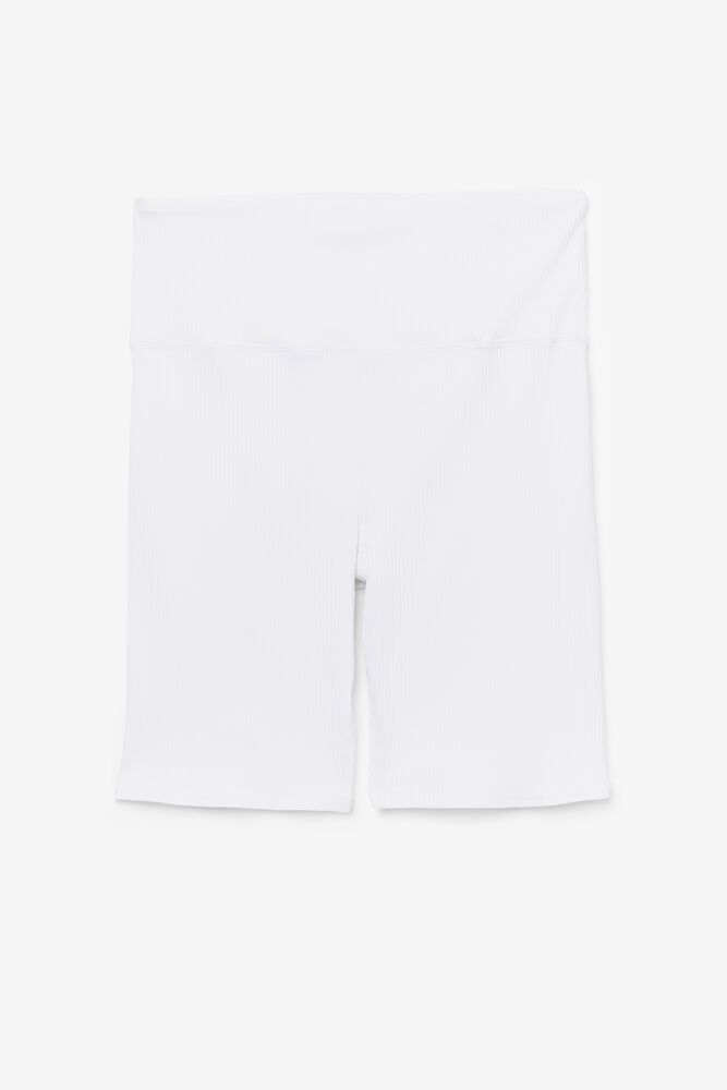 Fila Shorts Womens White - Ribbed Essentials | Cam High Rise Bike - Philippines 9273180-US